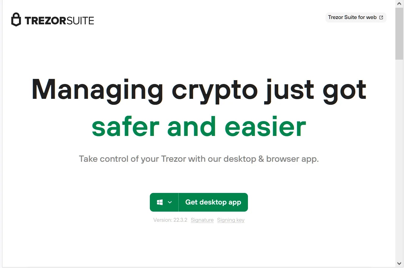 Trezor device